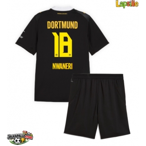 Borussia Dortmund Ethan Nwaneri #18 Vieraspaita Lapsille 2026-27 Lyhythihainen (+ shortsit)